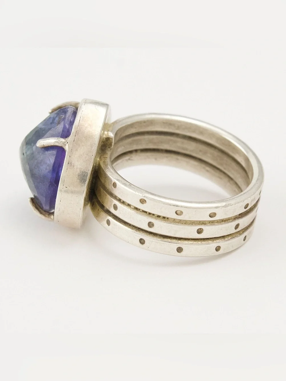Iolite Sterling Silver Ring by Sarella Suarez Size 7.75